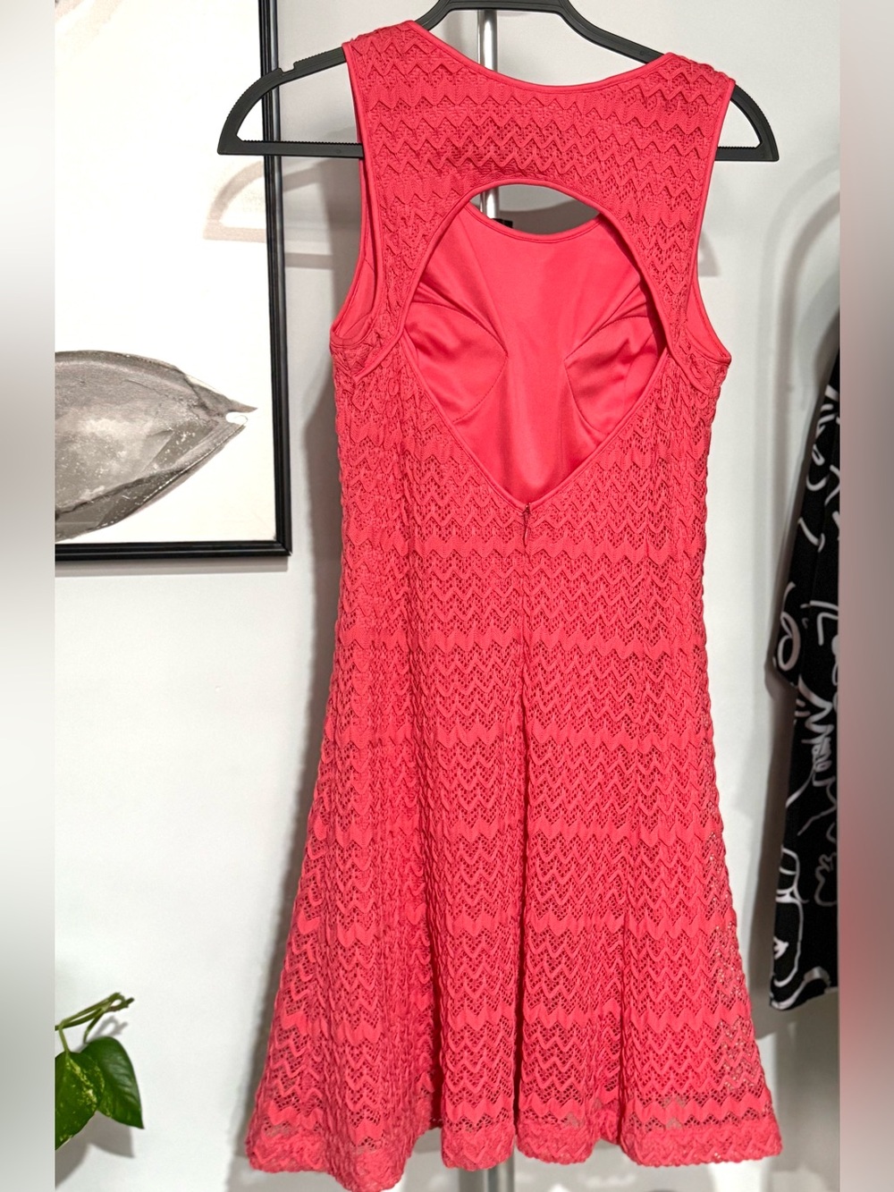GUESS Coral Crochet Sleeveless Fit & Flare Dress - Picture 3 of 4